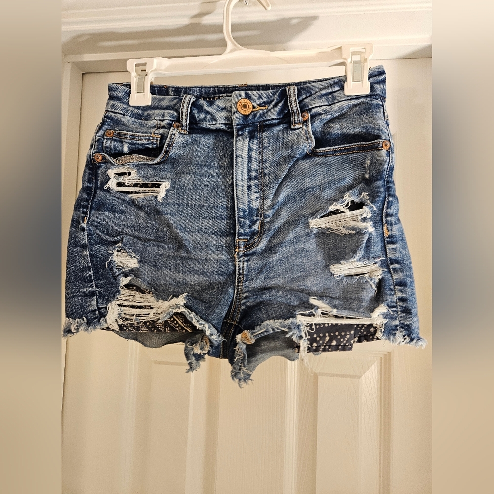 Distressed Denim Shorts
